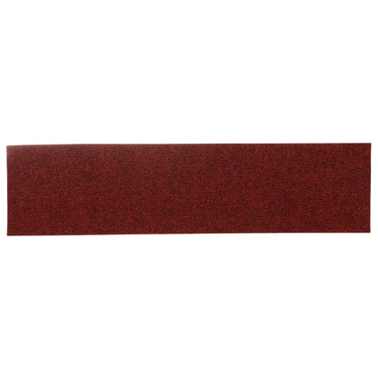 Tapetes de escada autoadesivos 30 peças 76x20 cm vermelho bordô retangular