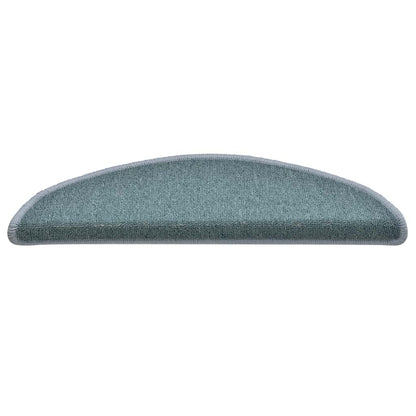 Tapetes de escada 30 peças 56x17x3 cm azul-marinho semicircular