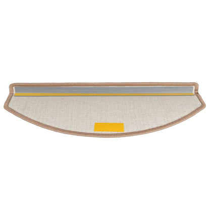 Tapetes de escada 30 peças 65x24x4 cm marrom claro meio redondo grande