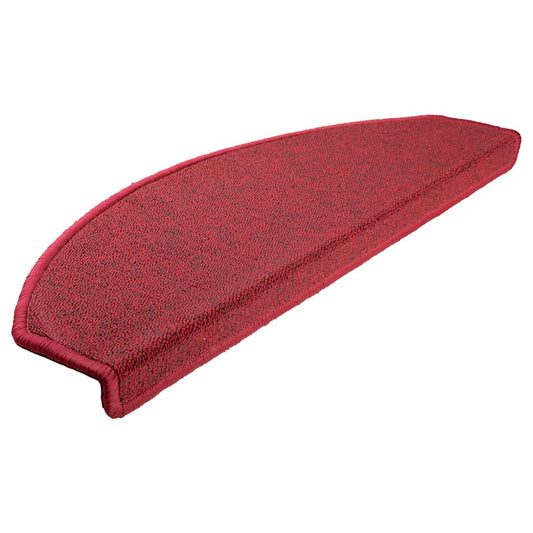 Tapetes de escada 30 peças 65x24x4 cm Bordeaux meio redondo grande