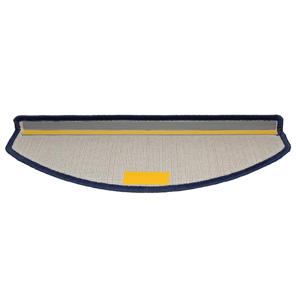 Tapetes de escada 30 peças 65x24x4 cm azul semicircular grande
