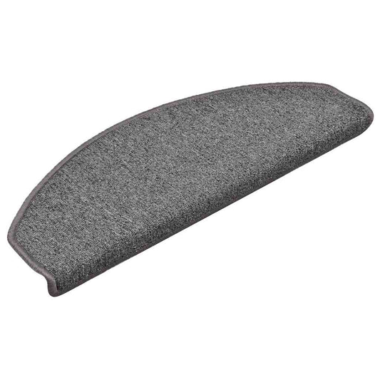 Tapetes de escada 30 peças 65x24x4 cm cinza escuro semicircular grande