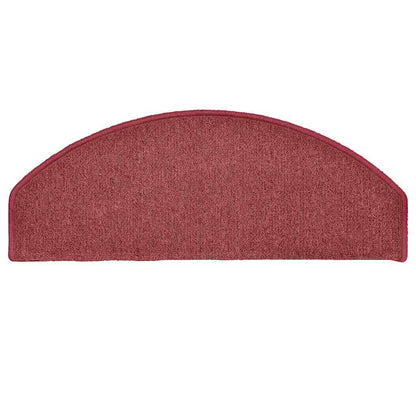 Tapetes de escada 30 peças 65x24x4 cm Bordeaux meio redondo grande