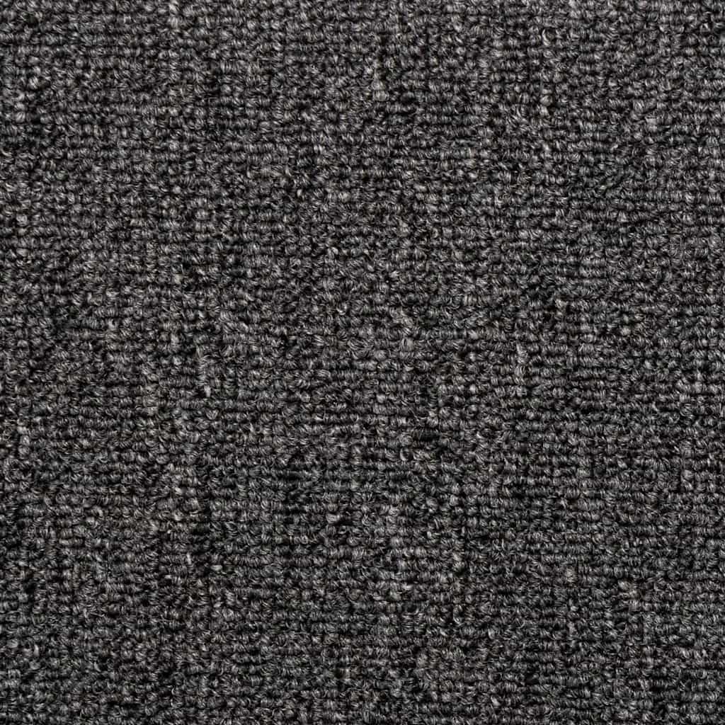 Tapetes de escada 30 peças 65x21x4 cm antracite borda retangular