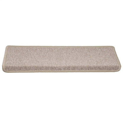 Tapetes de escada 30 peças 65x21x4 cm cinza-claro com borda retangular