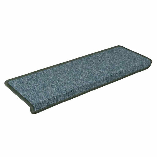 Tapetes de escada 30 peças 65x21x4 cm verde escuro com borda retangular