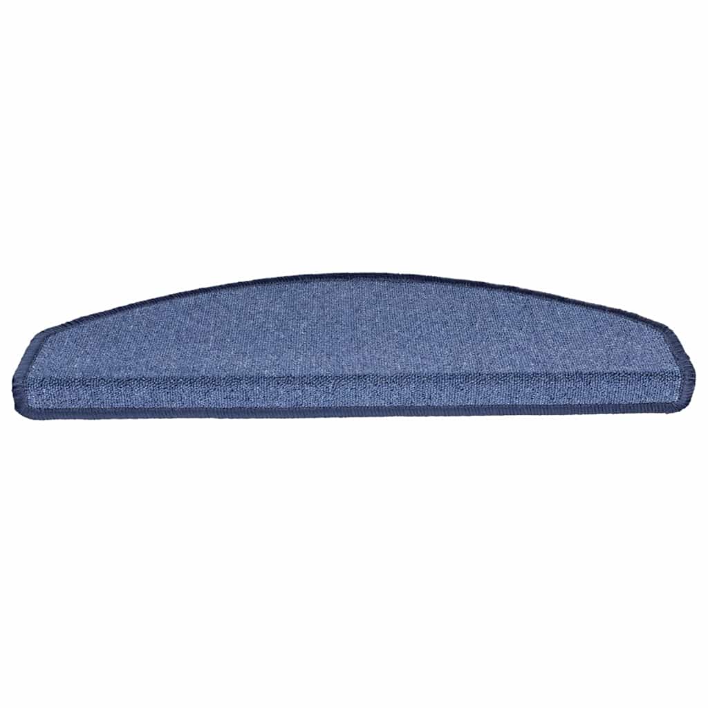 Tapetes de escada 20 peças 65x24x4 cm azul semicircular grande