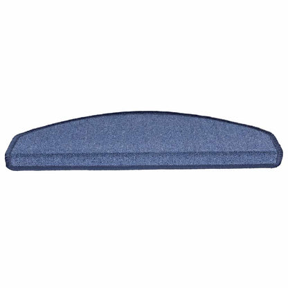 Tapetes de escada 20 peças 65x24x4 cm azul semicircular grande