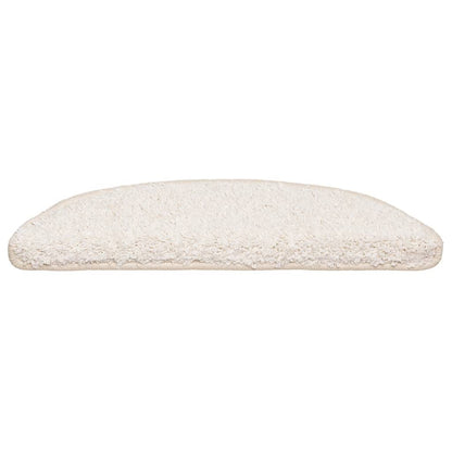 Tapetes de escada 30 peças 56x17x3 cm branco semicircular