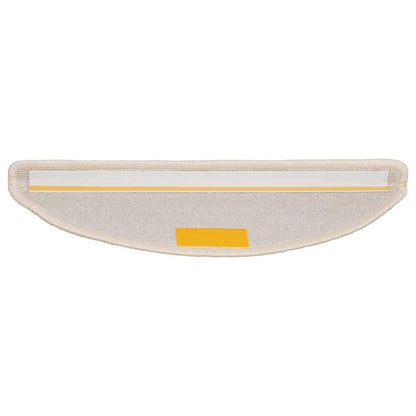 Tapetes de escada 30 peças 56x17x3 cm branco semicircular