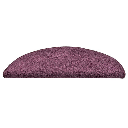 Tapetes de escada 30 peças roxo escuro semicircular