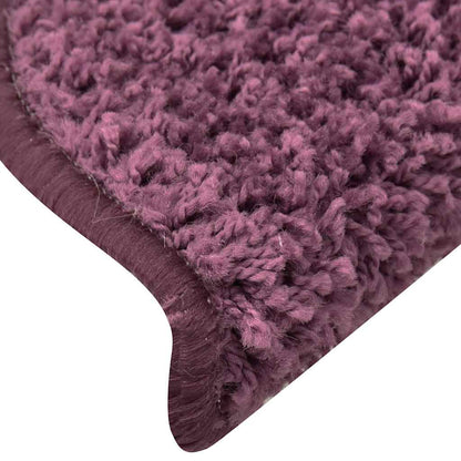Tapetes de escada 30 peças roxo escuro semicircular