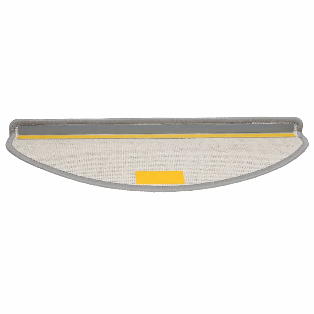 Tapetes de escada 30 peças 65x21x4 cm cinza semicircular grande