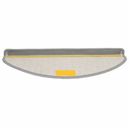 Tapetes de escada 30 peças 65x21x4 cm cinza semicircular grande