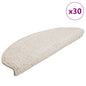 Tapetes de escada 30 peças branco semicircular grande