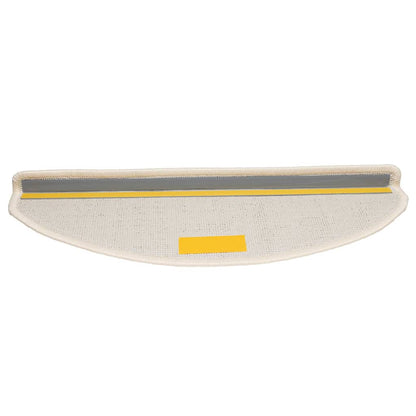 Tapetes de escada 30 peças branco semicircular grande