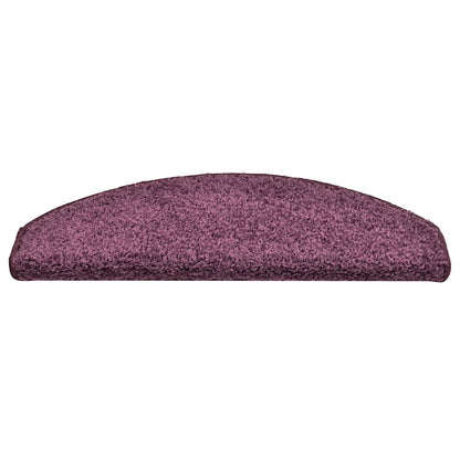 Tapetes de escada 30 peças 65x21x4 cm roxo escuro meio redondo grande