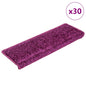 Tapetes de escada 30 peças roxo com borda retangular