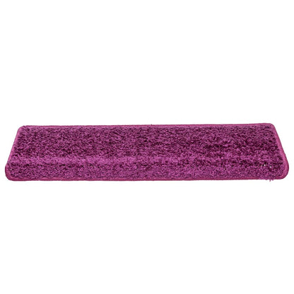 Tapetes de escada 30 peças roxo com borda retangular