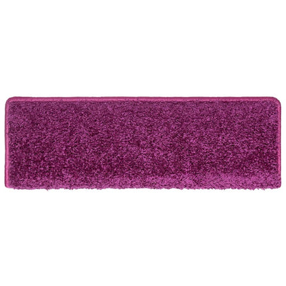 Tapetes de escada 30 peças roxo com borda retangular