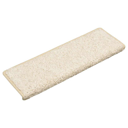 Tapetes de escada 30 peças 65x21x4 cm branco com borda retangular