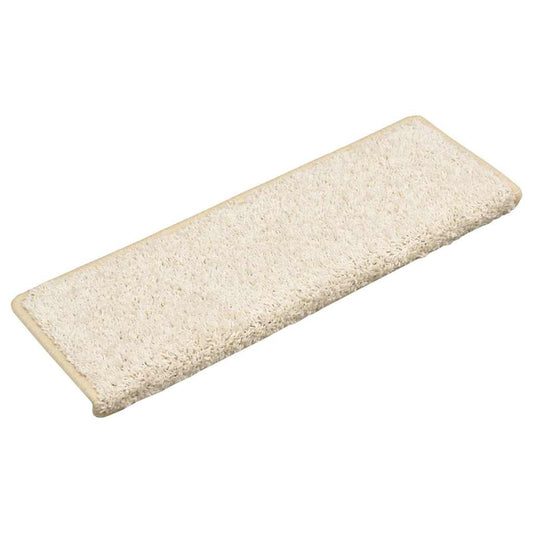 Tapetes de escada 30 peças 65x21x4 cm branco com borda retangular