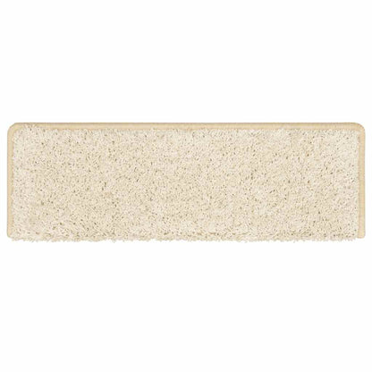 Tapetes de escada 30 peças 65x21x4 cm branco com borda retangular