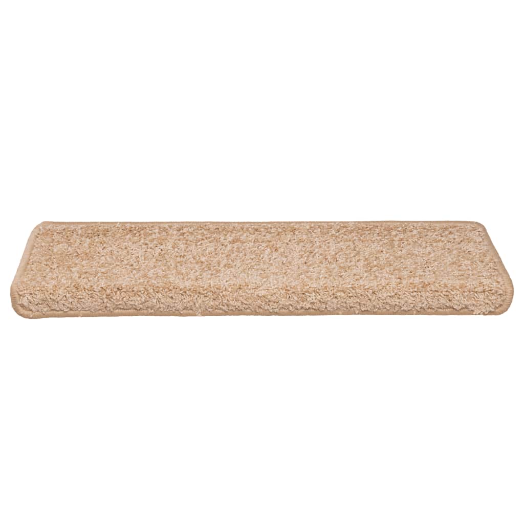 Tapetes de escada 30 peças 65x21x4 cm dourados com borda retangular