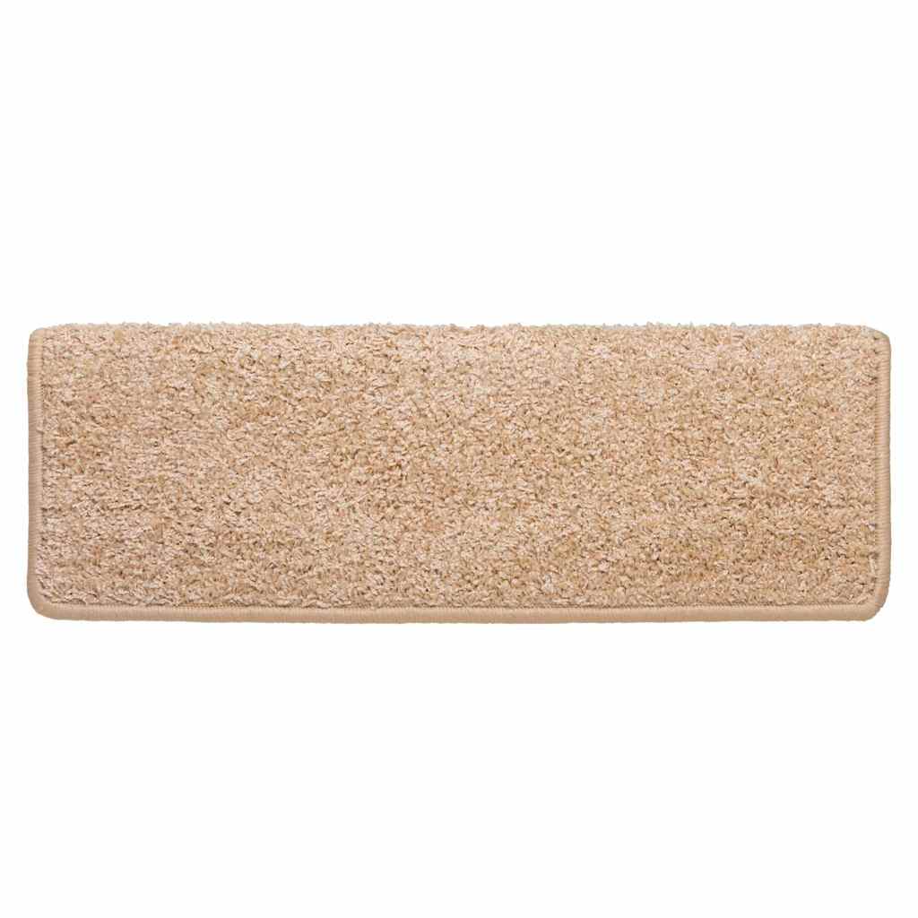 Tapetes de escada 30 peças 65x21x4 cm dourados com borda retangular