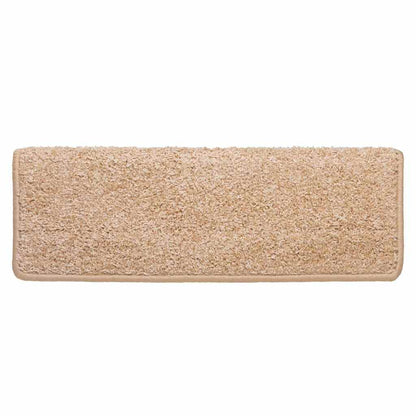 Tapetes de escada 30 peças 65x21x4 cm dourados com borda retangular