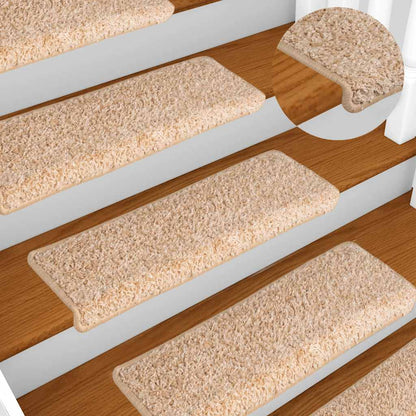 Tapetes de escada 30 peças 65x21x4 cm dourados com borda retangular
