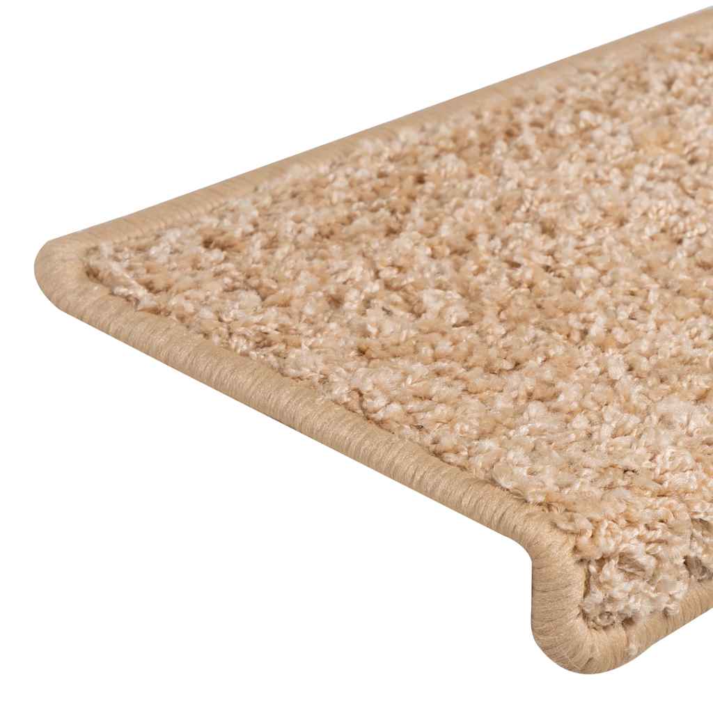 Tapetes de escada 30 peças 65x21x4 cm dourados com borda retangular