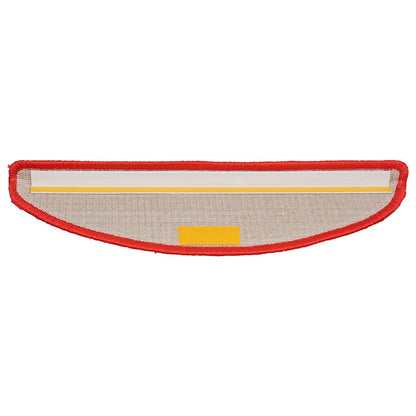 Tapetes de escada 20 peças 56x17x3 cm vermelho semicircular