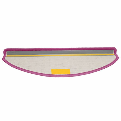 Tapetes de escada 20 peças 65x21x4 cm violeta meio redondo grande