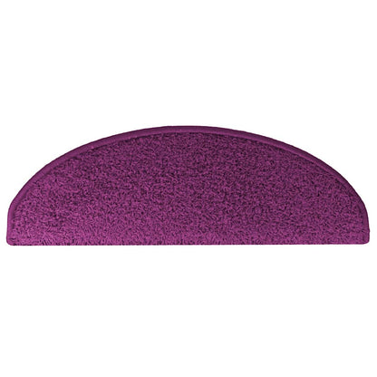 Tapetes de escada 20 peças 65x21x4 cm violeta meio redondo grande