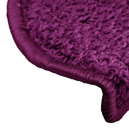 Tapetes de escada 20 peças 65x21x4 cm violeta meio redondo grande