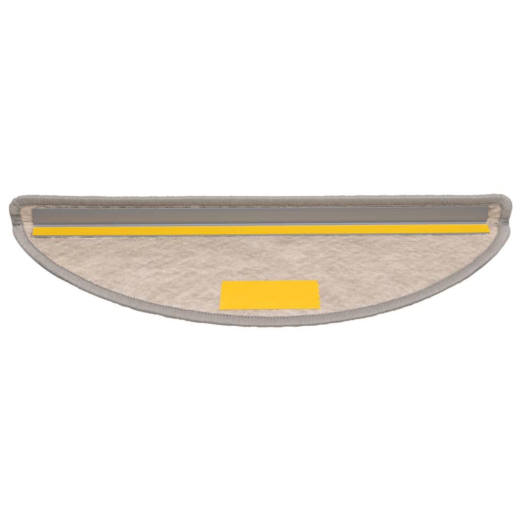 Tapetes escada adesivos aspeto sisal 30 pcs 56x17x3 cm prateado