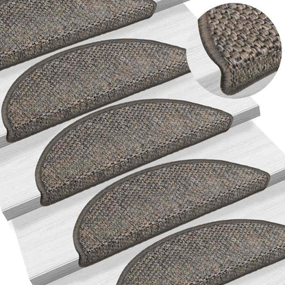 Tapetes escada adesivos aspeto sisal 30 pcs 56x17x3cm