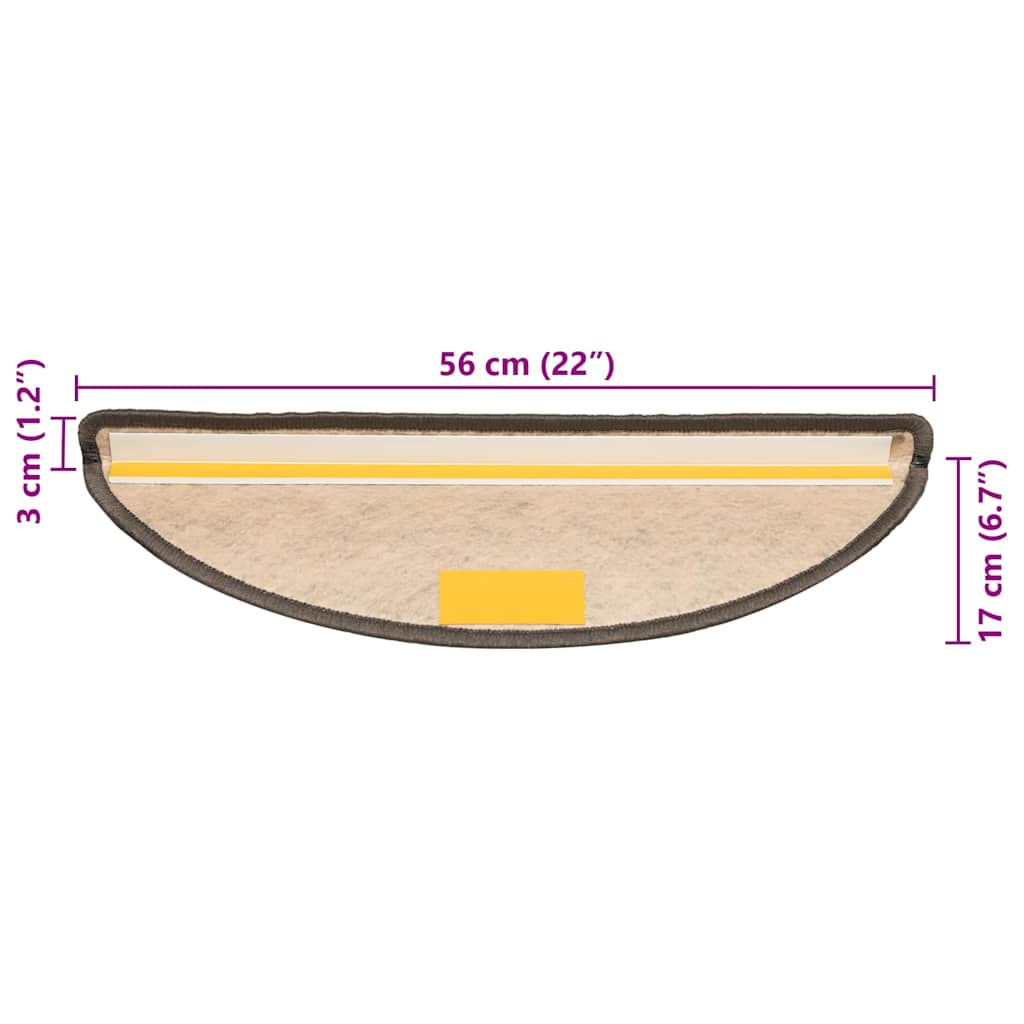 Tapetes escada adesivos aspeto sisal 30 pcs 56x17x3cm
