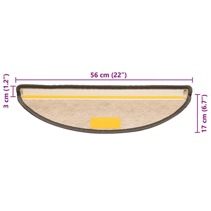 Tapetes escada adesivos aspeto sisal 30 pcs 56x17x3cm