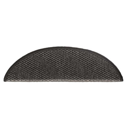 Tapetes escada adesivos aspeto sisal 30 pcs 56x17x3cm antracite