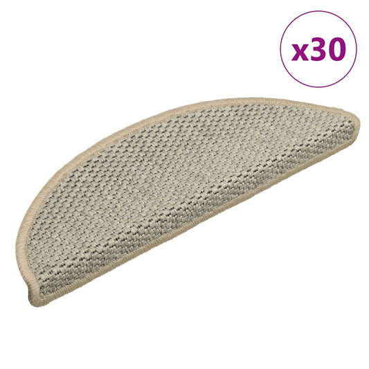 Tapetes escada adesivos aspeto sisal 30pcs 56x17x3cm