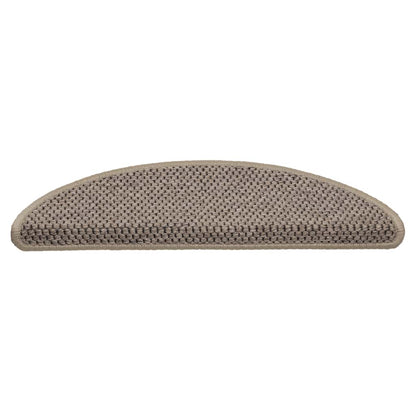 Tapetes escada adesivos aspeto sisal 30 pcs 56x17x3 bege-escuro