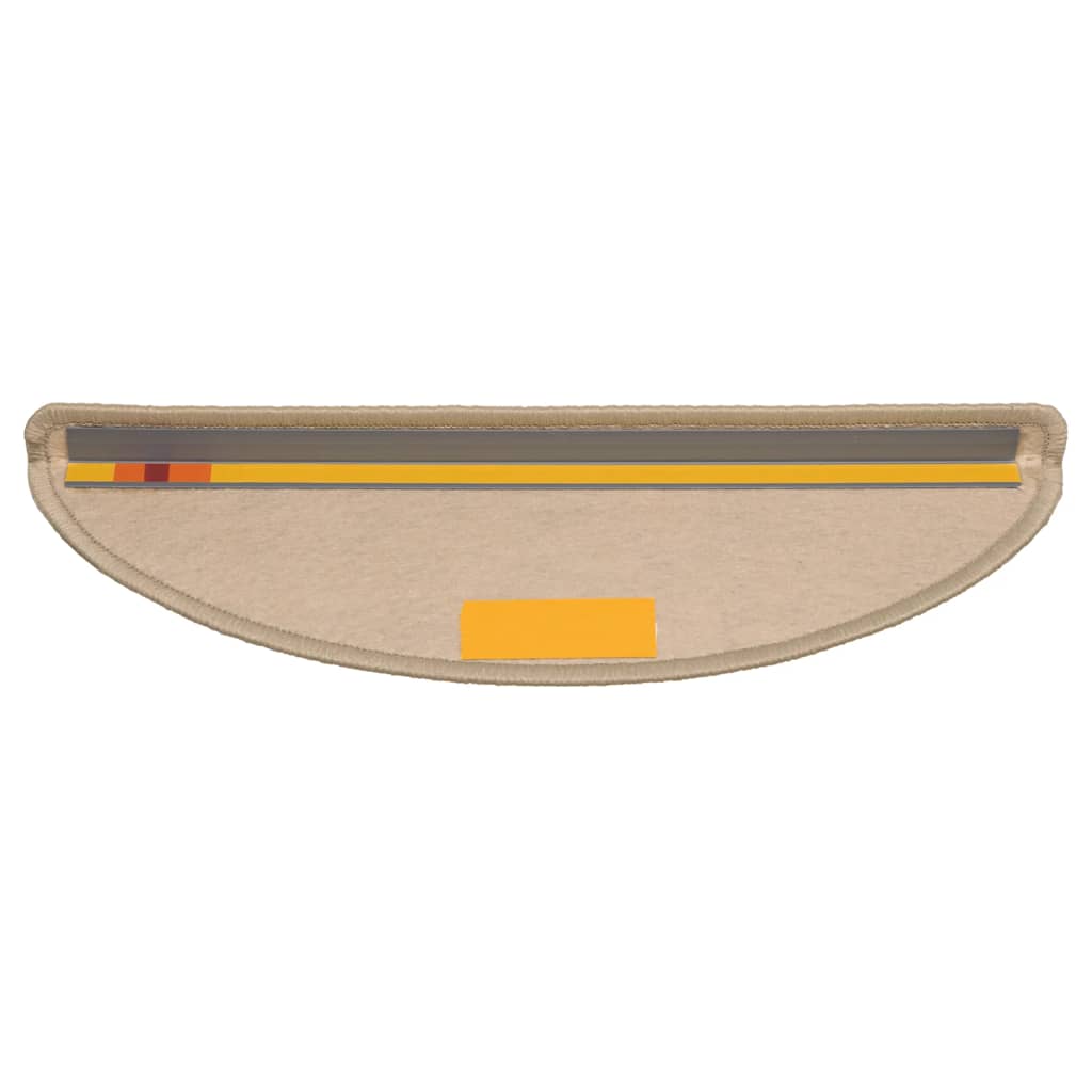Tapetes escada adesivos aspeto sisal 30 pcs 56x17x3 bege-escuro