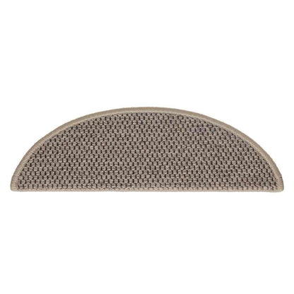 Tapetes escada adesivos aspeto sisal 30 pcs 56x17x3 bege-escuro