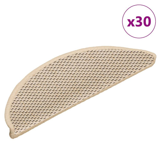 Tapetes escada adesivos aspeto sisal 30 pcs 56x17x3 cm berbere