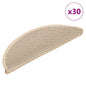 Tapetes escada adesivos aspeto sisal 30 pcs 56x17x3 cm berbere