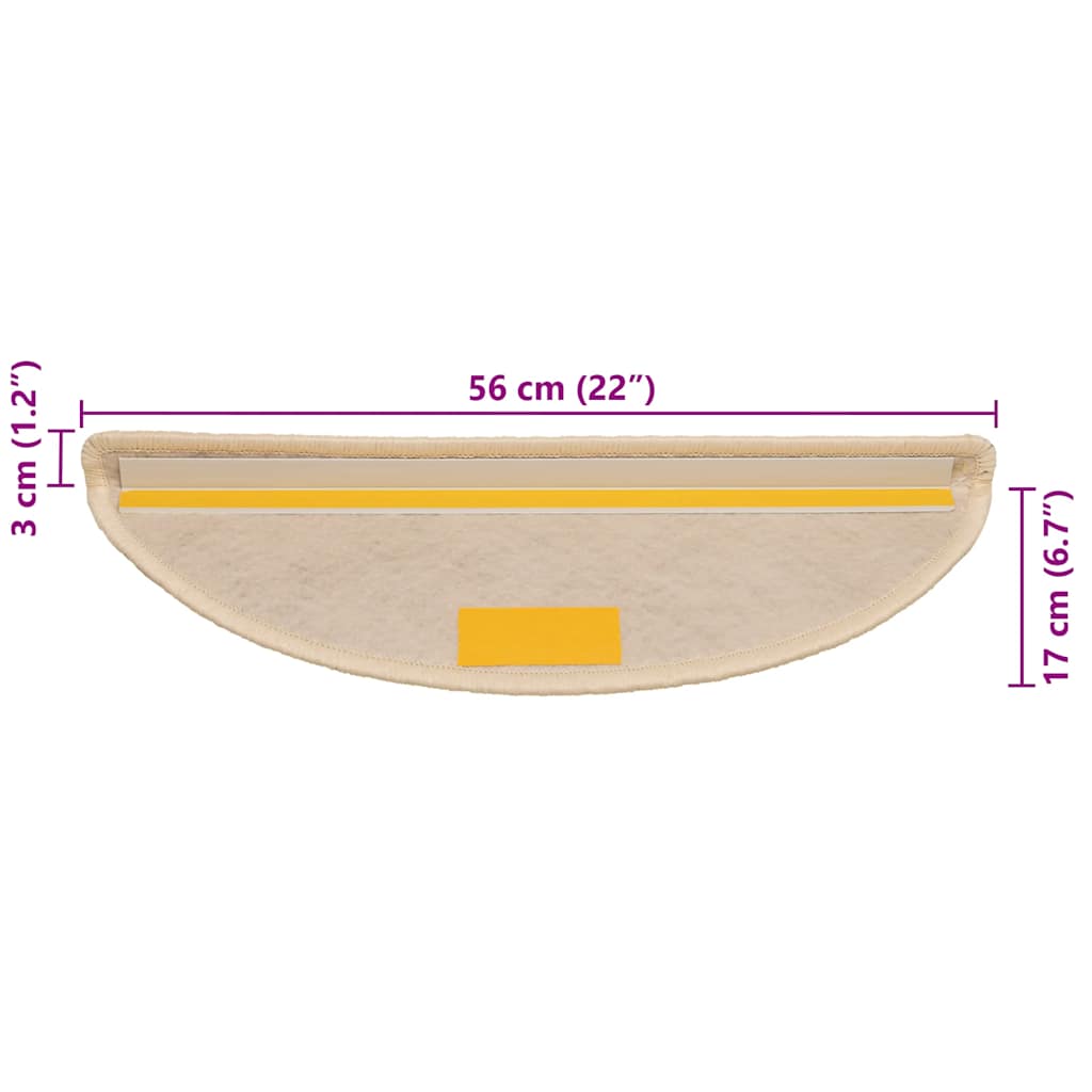 Tapetes escada adesivos aspeto sisal 30 pcs 56x17x3 cm berbere