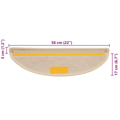 Tapetes escada adesivos aspeto sisal 30 pcs 56x17x3 cm berbere