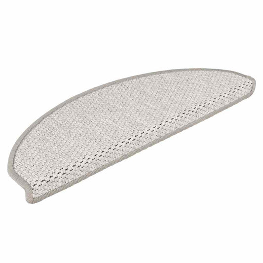Tapetes escada adesivos aspeto sisal 30 pcs 65x21x4cm platina